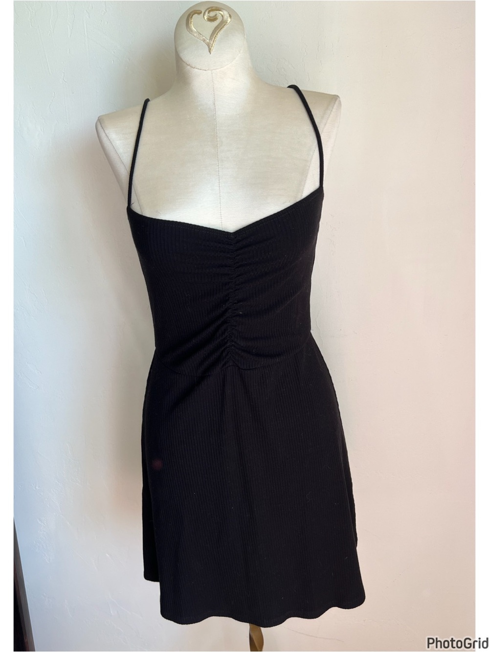 Reformation Jeans Abel Black Ribbed Dress Small - Picture 2 of 3